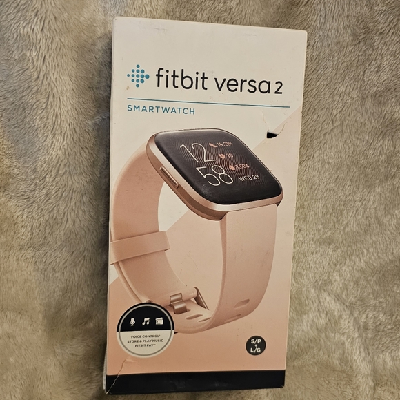 Fitbit Versa 2 Smartwatch Rose Gold with charger, Gift - Picture 4 of 10